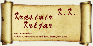 Krasimir Krljar vizit kartica